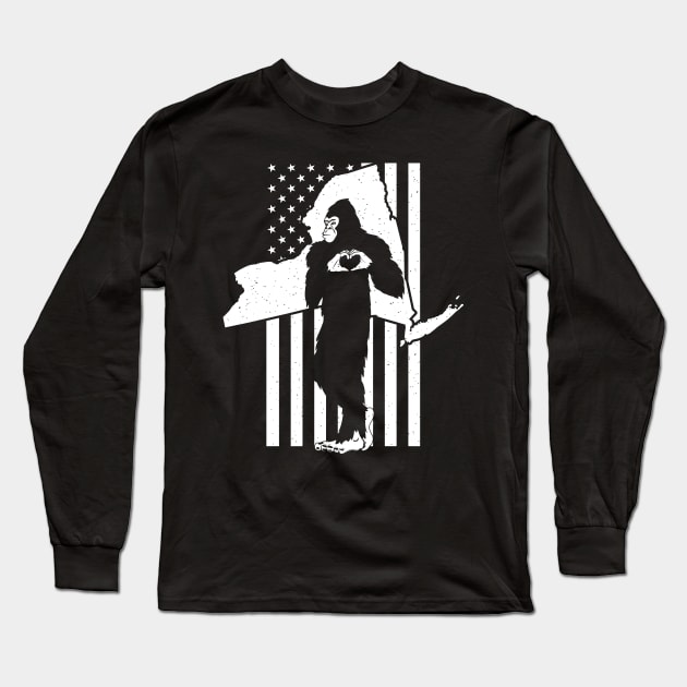 New York Bigfoot Long Sleeve T-Shirt by Tesszero